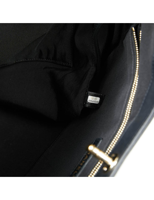 Grand cabas CHANEL 31 cuir froissé noir