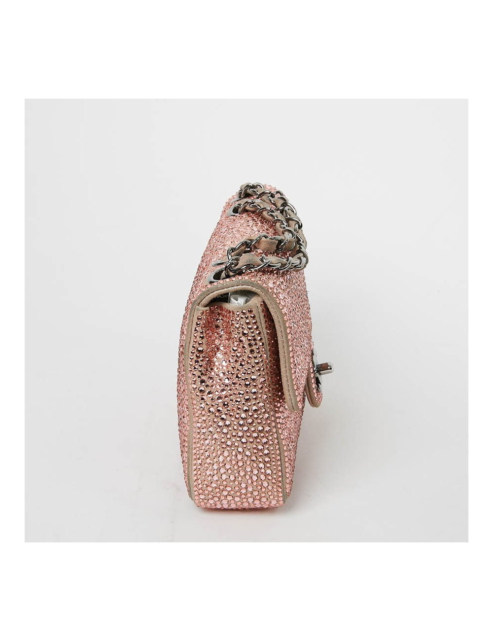 Sac CHANEL en veau velours incrusté de cristal