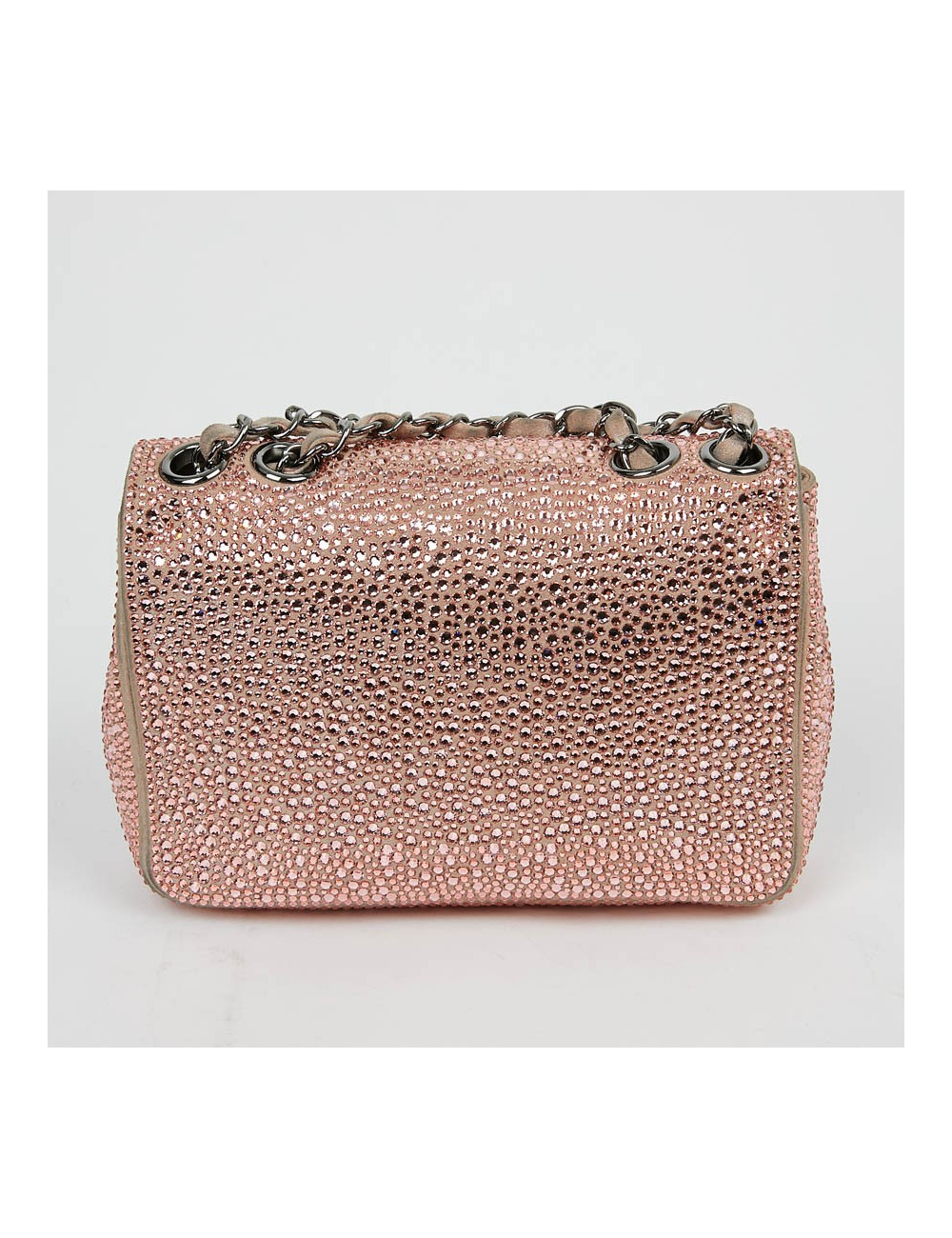 Sac CHANEL en veau velours incrusté de cristal