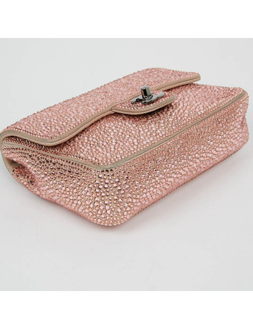 Sac CHANEL en veau velours incrusté de cristal