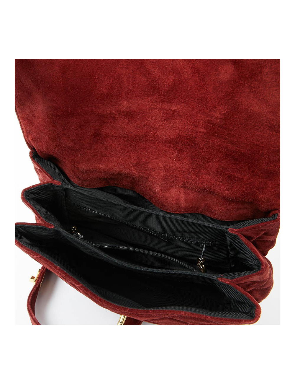 Sac à dos CHANEL veau velours brique