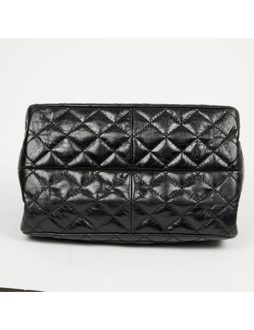 Sac CHANEL cuir froissé noir