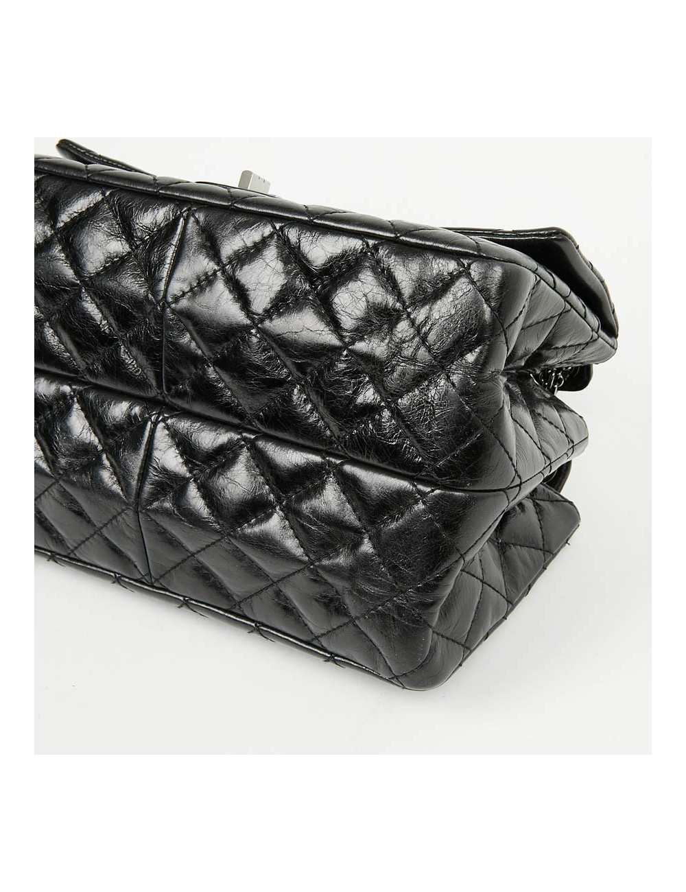 Sac CHANEL cuir froissé noir