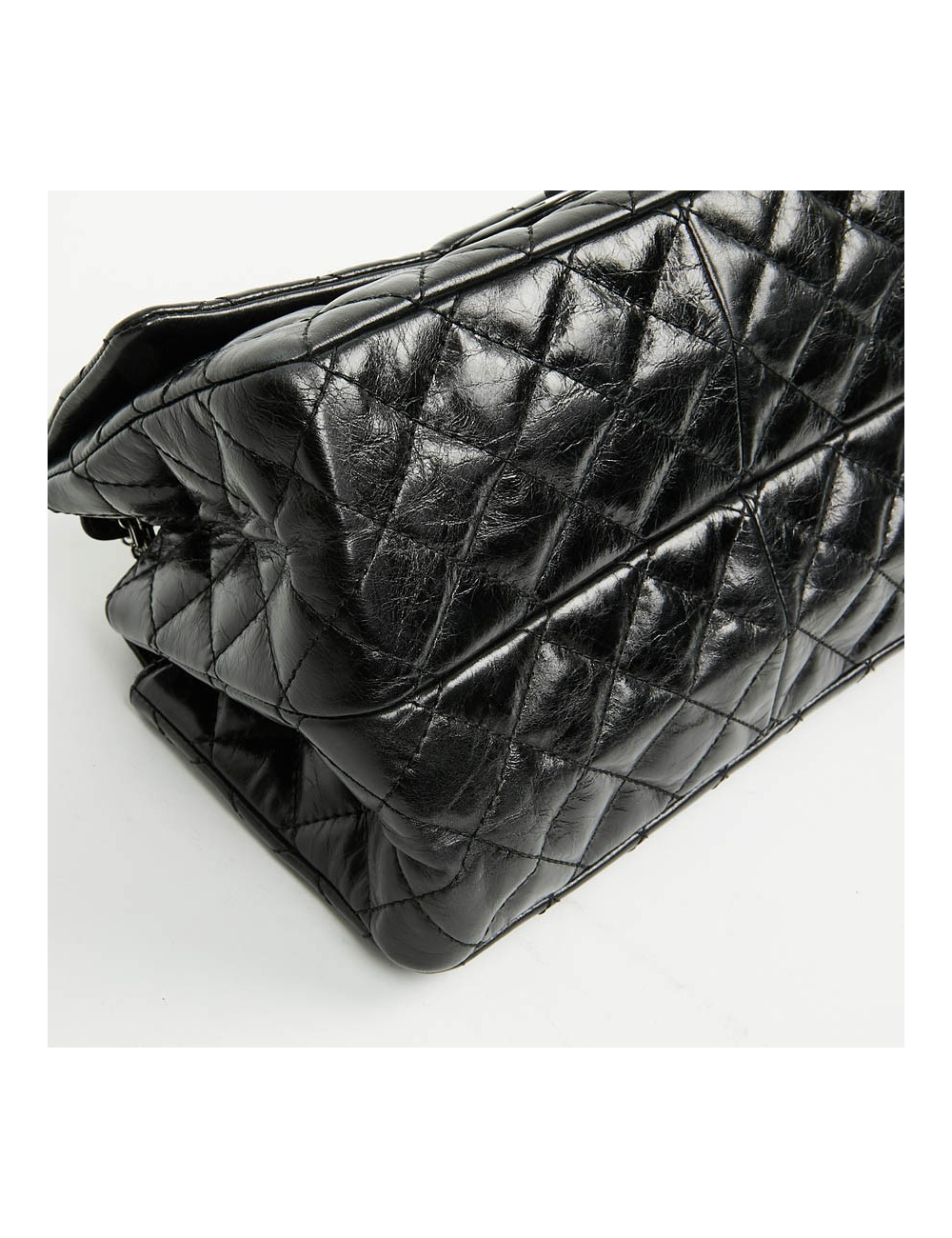 Sac CHANEL cuir froissé noir