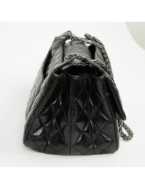 Sac CHANEL cuir froissé noir