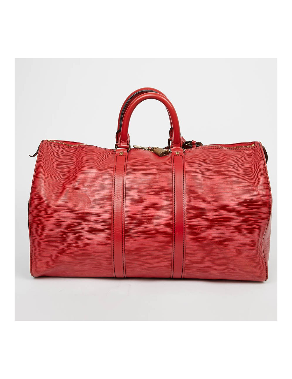 LOUIS VUITTON Keepall 45 cuir épi rouge 