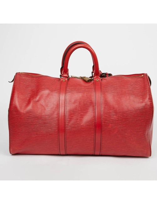 LOUIS VUITTON Keepall 45 cuir épi rouge 