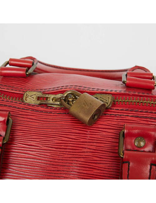 LOUIS VUITTON Keepall 45 cuir épi rouge 