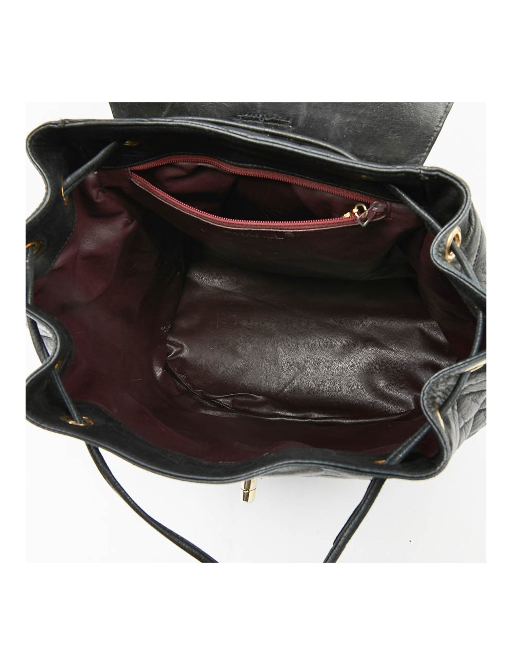 Sac à dos CHANEL Vintage cuir matelassé noir