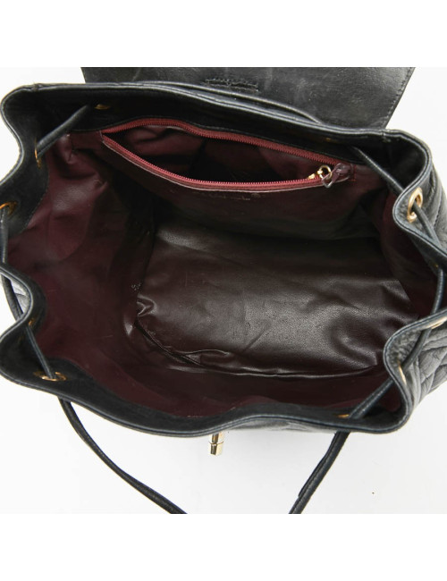 Sac à dos CHANEL Vintage cuir matelassé noir