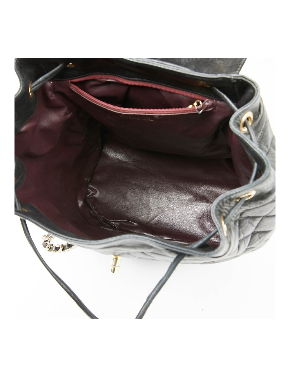 Sac à dos CHANEL Vintage cuir matelassé noir