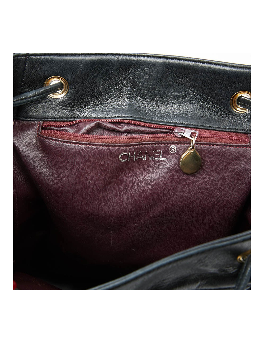 Sac à dos CHANEL Vintage cuir matelassé noir