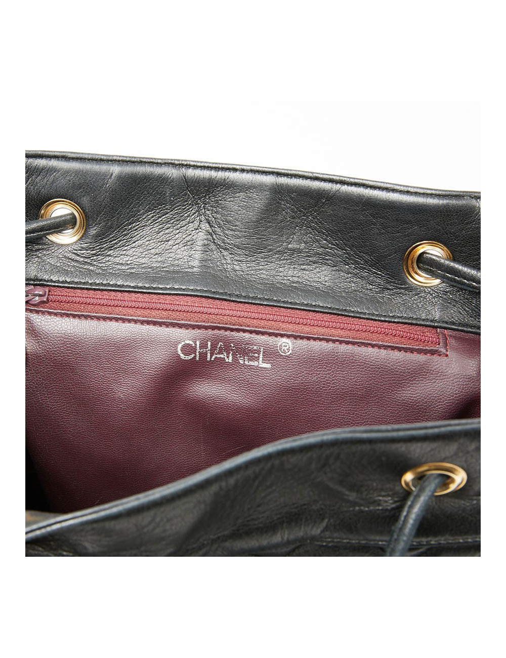 Sac à dos CHANEL Vintage cuir matelassé noir