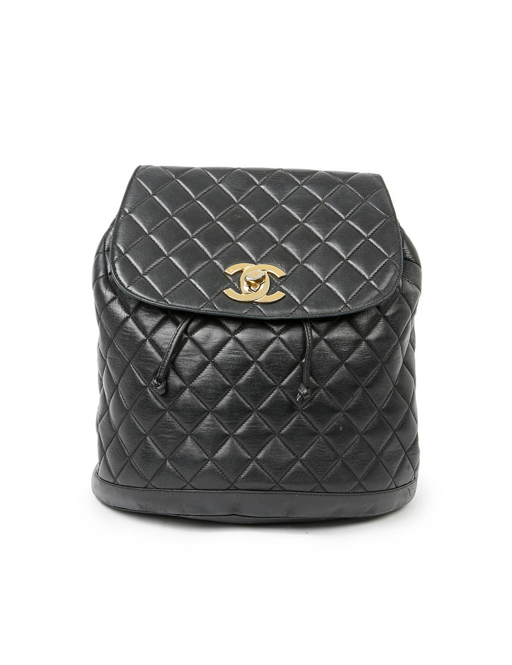 Sac à dos CHANEL Vintage cuir matelassé noir