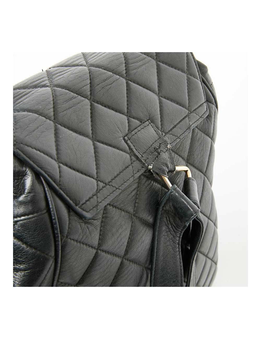 Sac à dos CHANEL Vintage cuir matelassé noir