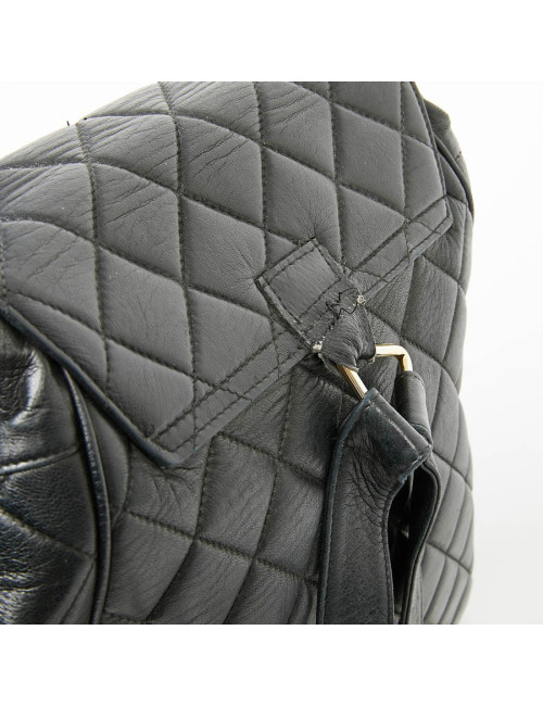 Sac à dos CHANEL Vintage cuir matelassé noir
