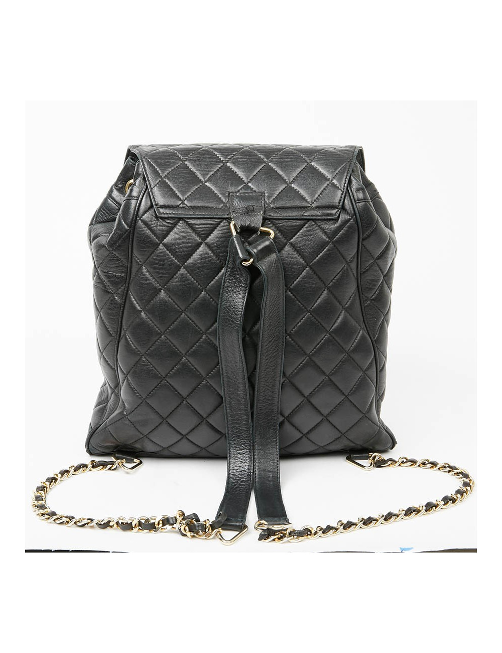 Sac à dos CHANEL Vintage cuir matelassé noir