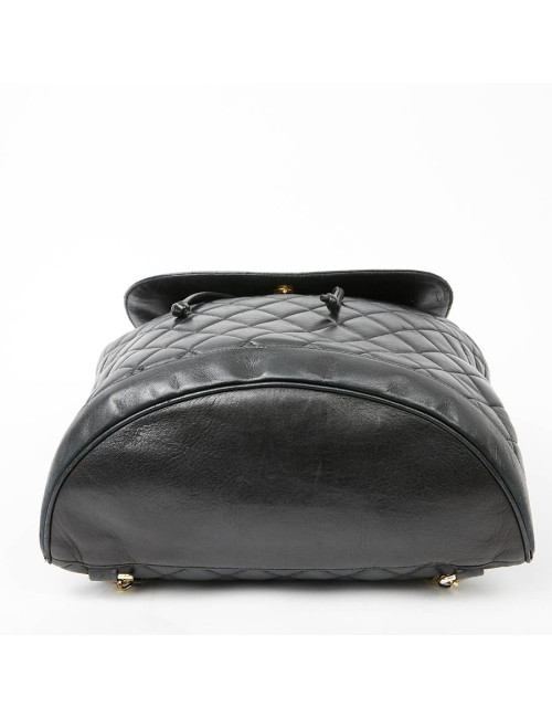 Sac à dos CHANEL Vintage cuir matelassé noir
