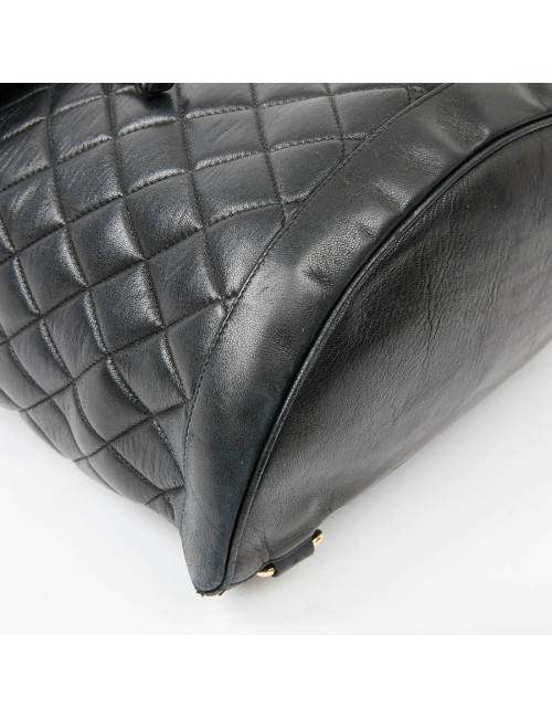 Sac à dos CHANEL Vintage cuir matelassé noir