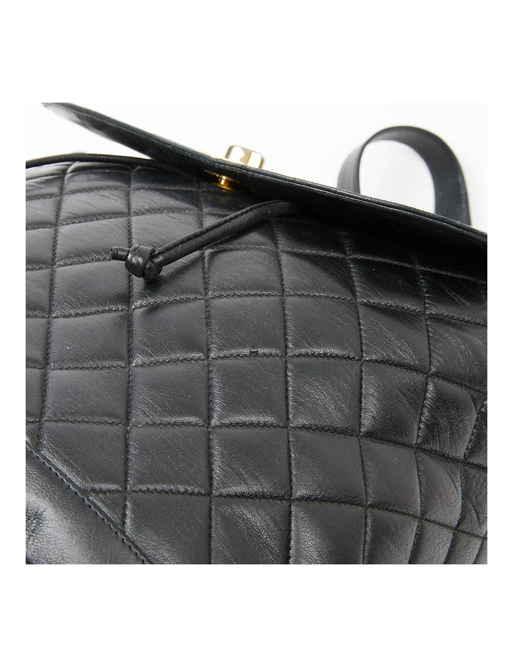 Sac à dos CHANEL Vintage cuir matelassé noir