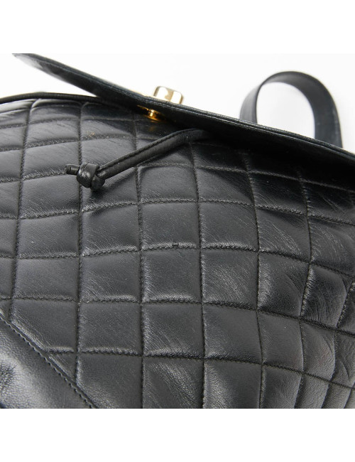 Sac à dos CHANEL Vintage cuir matelassé noir
