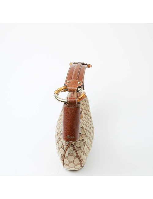 Sac GUCCI Bambou toile monogramme GG