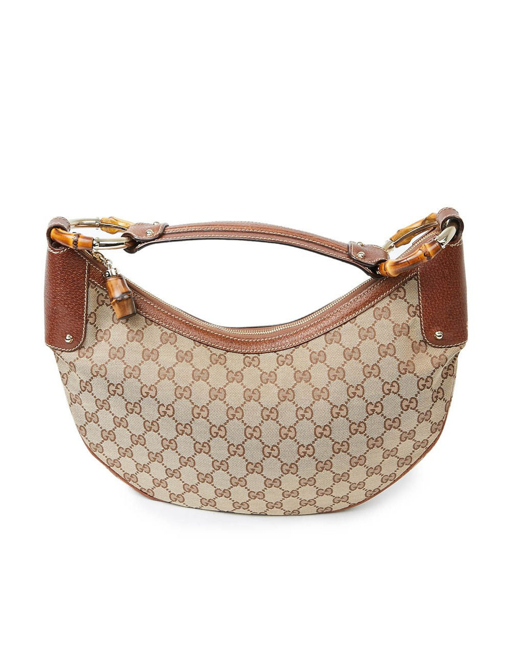 Sac GUCCI Bambou toile monogramme GG