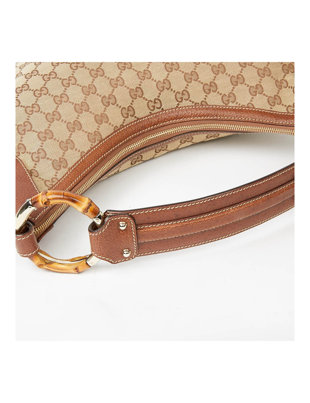 Sac GUCCI Bambou toile monogramme GG