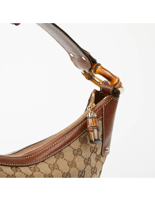 Sac GUCCI Bambou toile monogramme GG