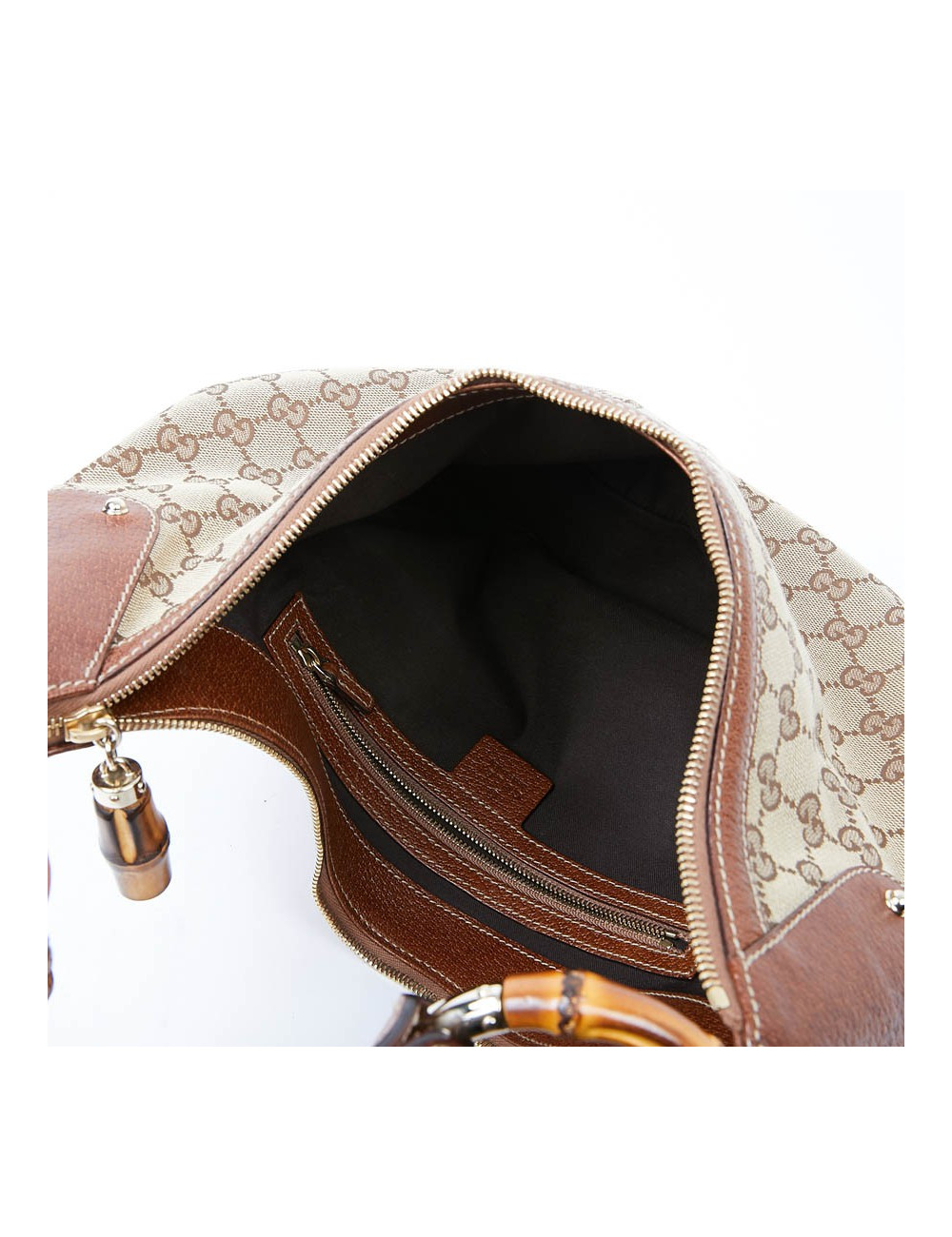 Sac GUCCI Bambou toile monogramme GG