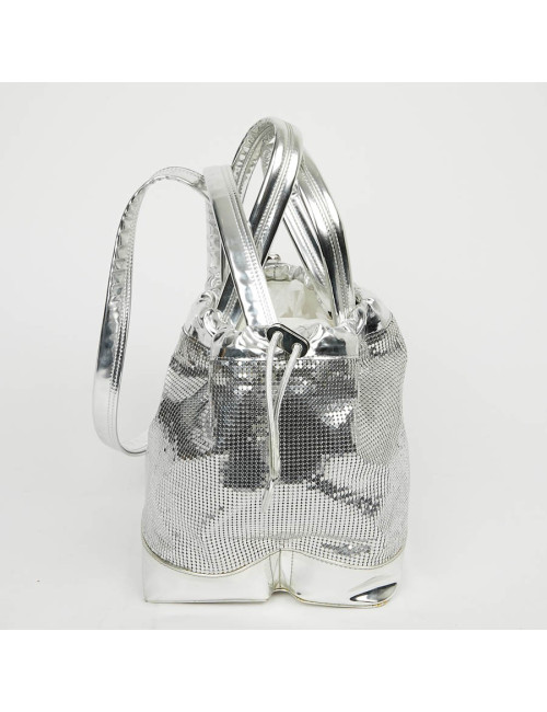 Sac PACO RABANNE cotte de maille argent