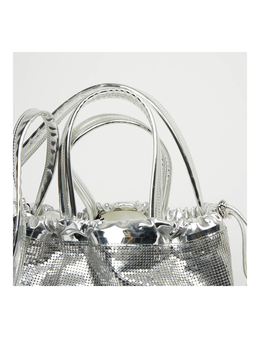Sac PACO RABANNE cotte de maille argent