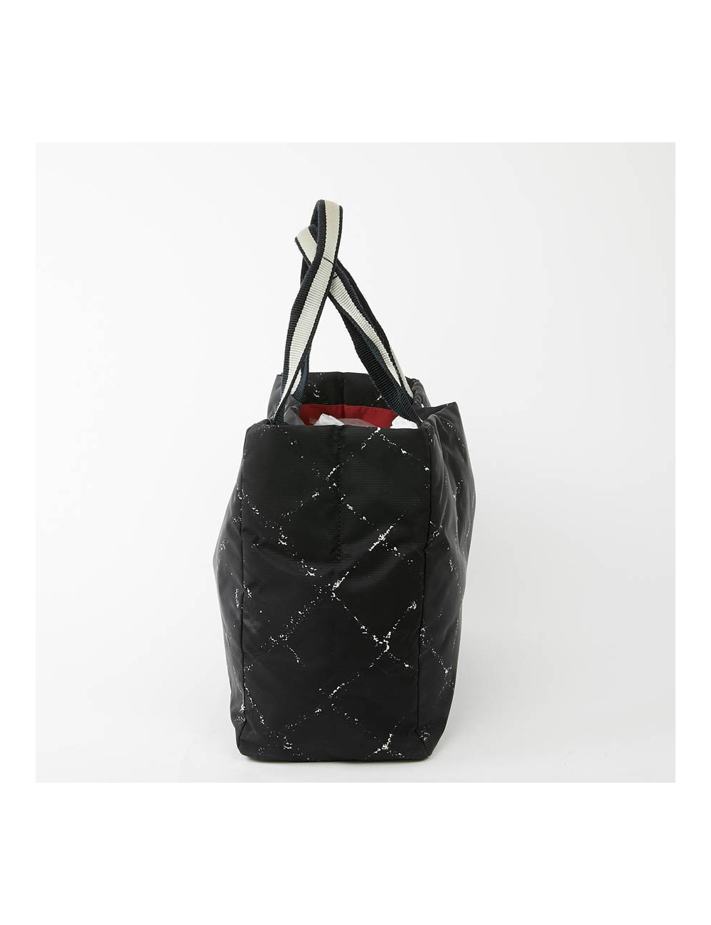 Cabas CHANEL toile noire et blanc