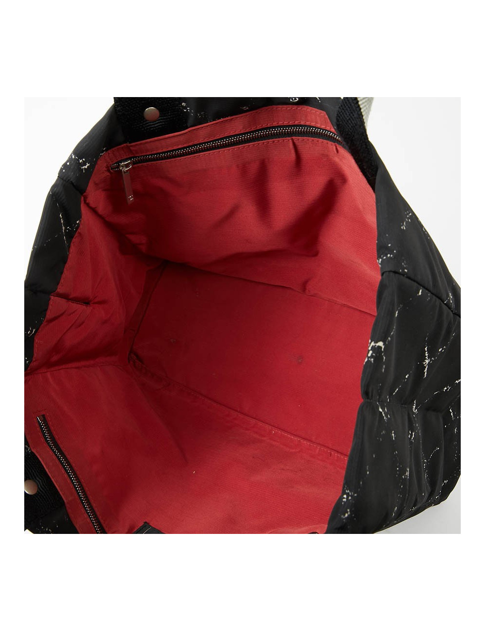 Cabas CHANEL toile noire et blanc