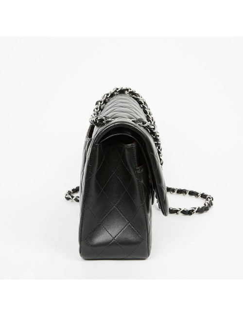 Sac CHANEL Jumbo cuir lisse noir