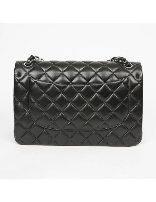 Sac CHANEL Jumbo cuir lisse noir
