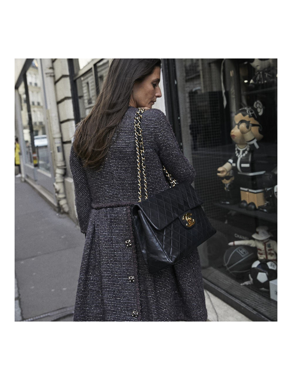 Sac vintage Jumbo CHANEL noir